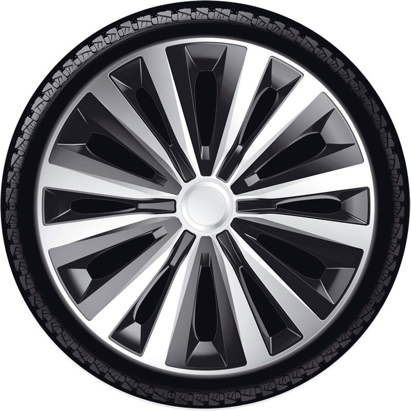 4-Delige J-Tec Wieldoppenset Multi 14-inch zilver/zwart