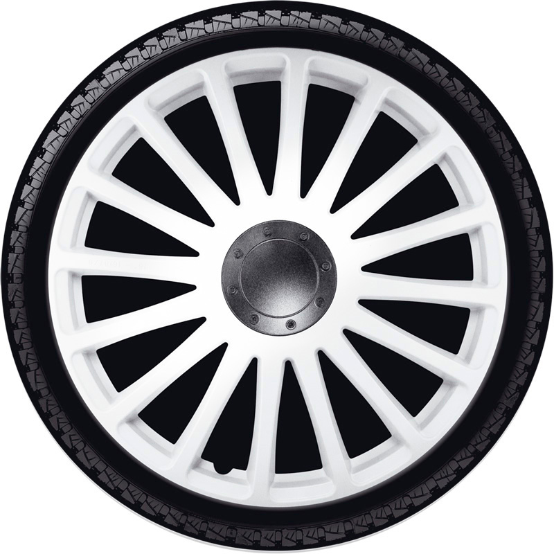 4-Delige J-Tec Wieldoppenset Grand Prix 13-inch wit