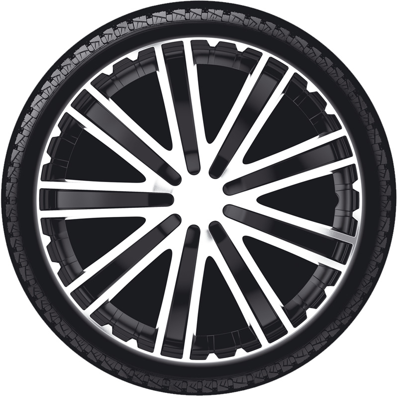 4-Delige Wieldoppenset Toro 15-inch zwart/zilver