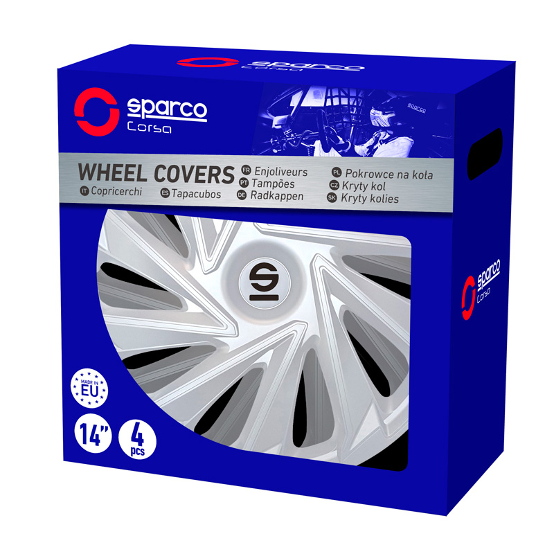 Sparco Wieldoppen Varese - 15-inch - Zilver - Set van 4 stuks