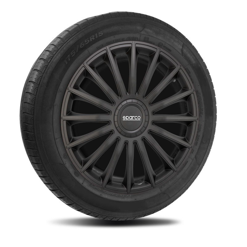 Sparco Wieldoppen Treviso - 13-inch - Zwart - Set van 4 stuks