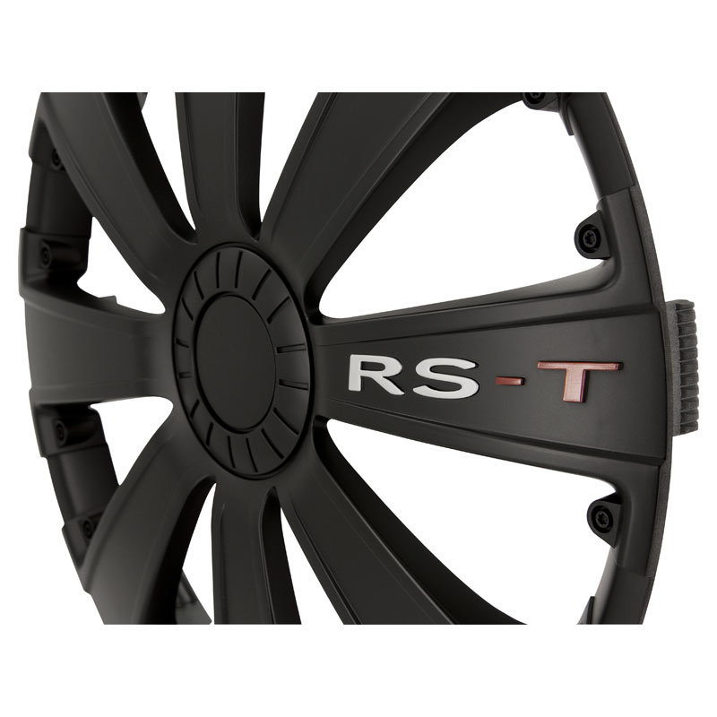 4-Delige Wieldoppenset RS-T 15-inch zwart